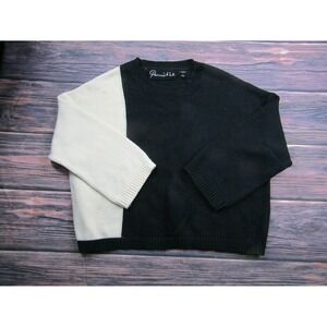 Parish LA Womens Size XS-Small Navy Blue White Colorblock Sweater Preowned